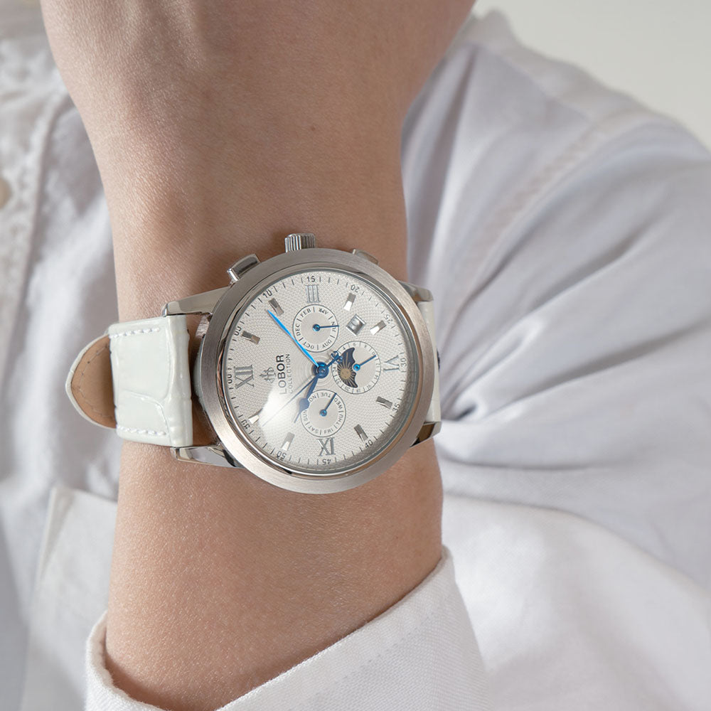 White moonphase automatic watches for men