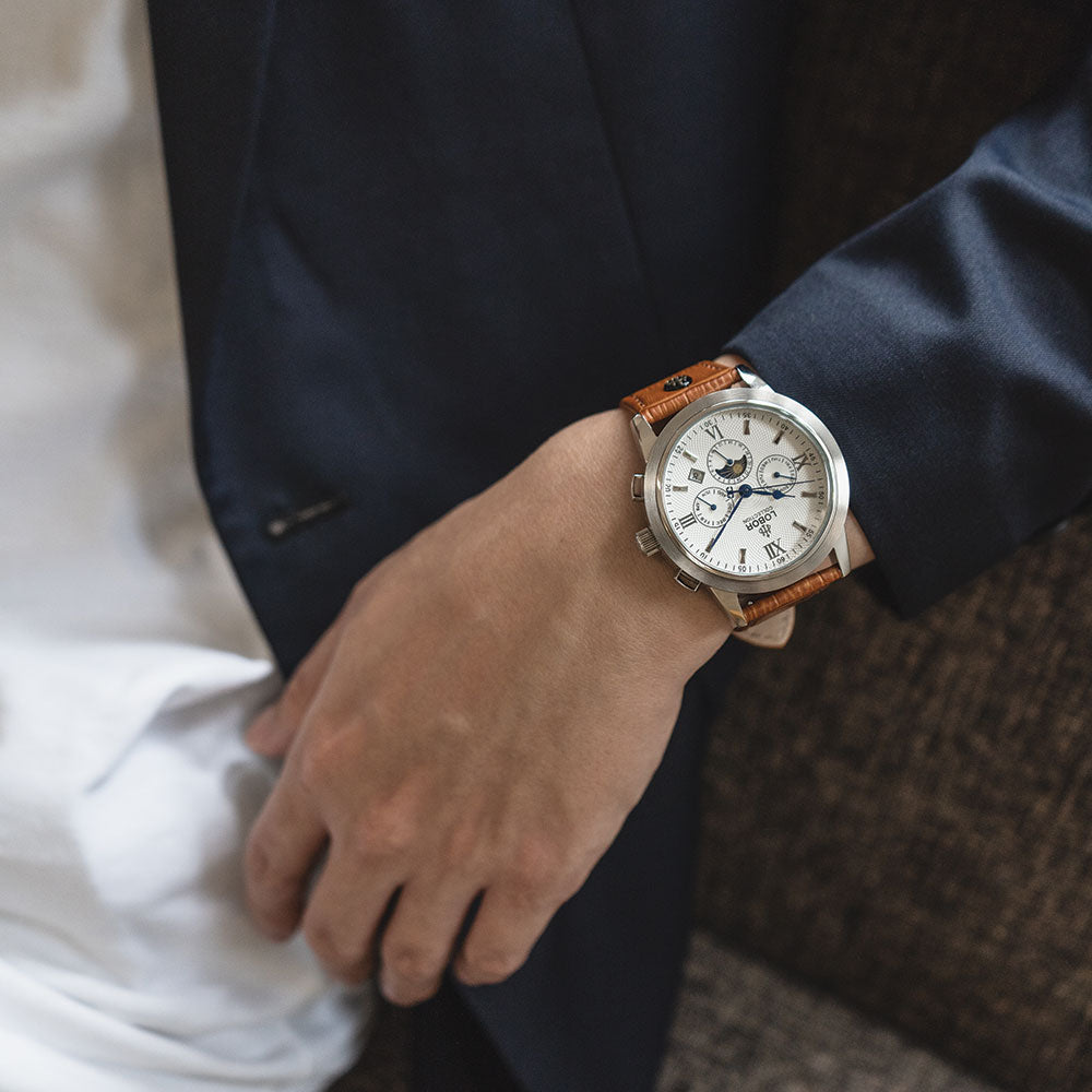 Brown moonphase automatic watches for men