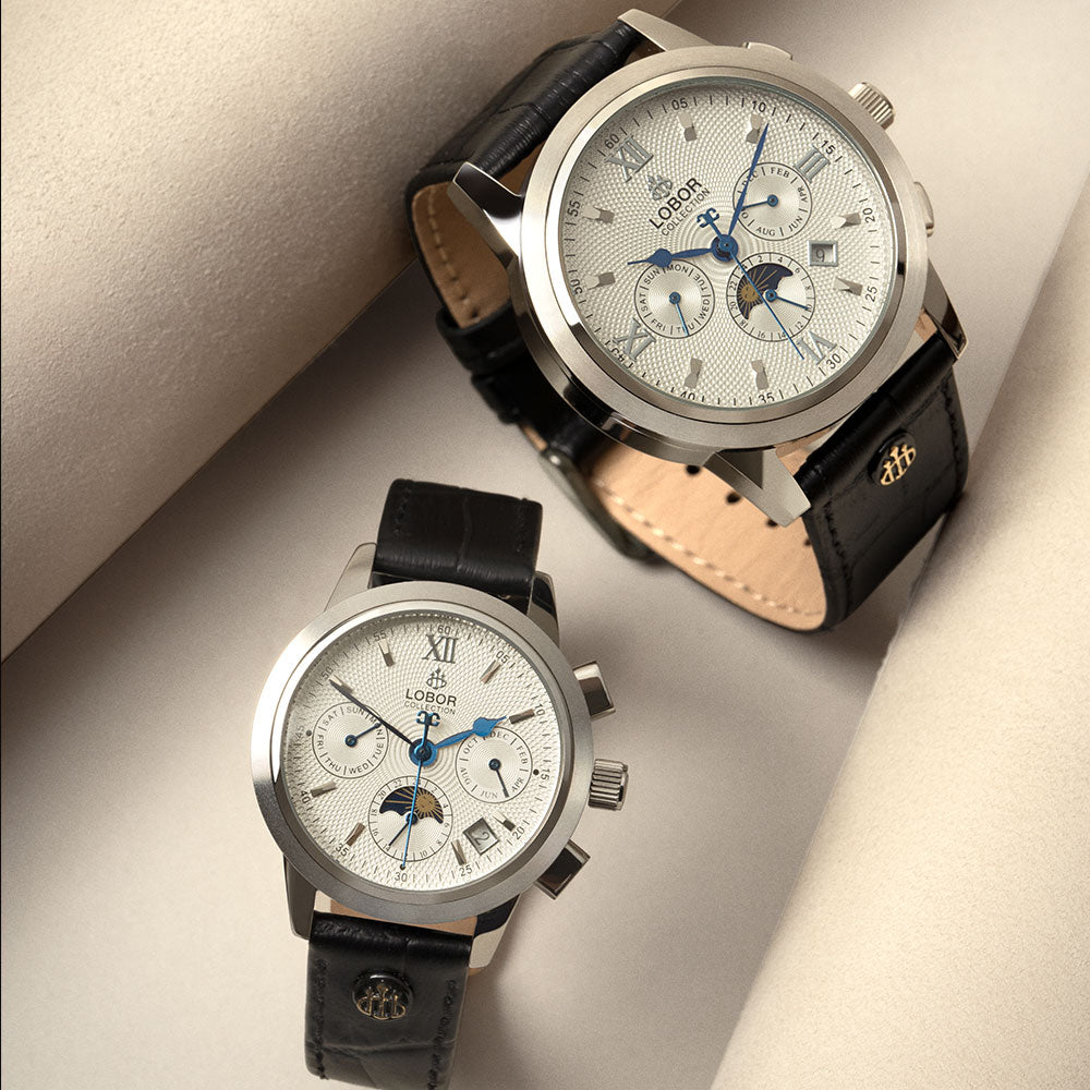 Black moonphase automatic watches for men