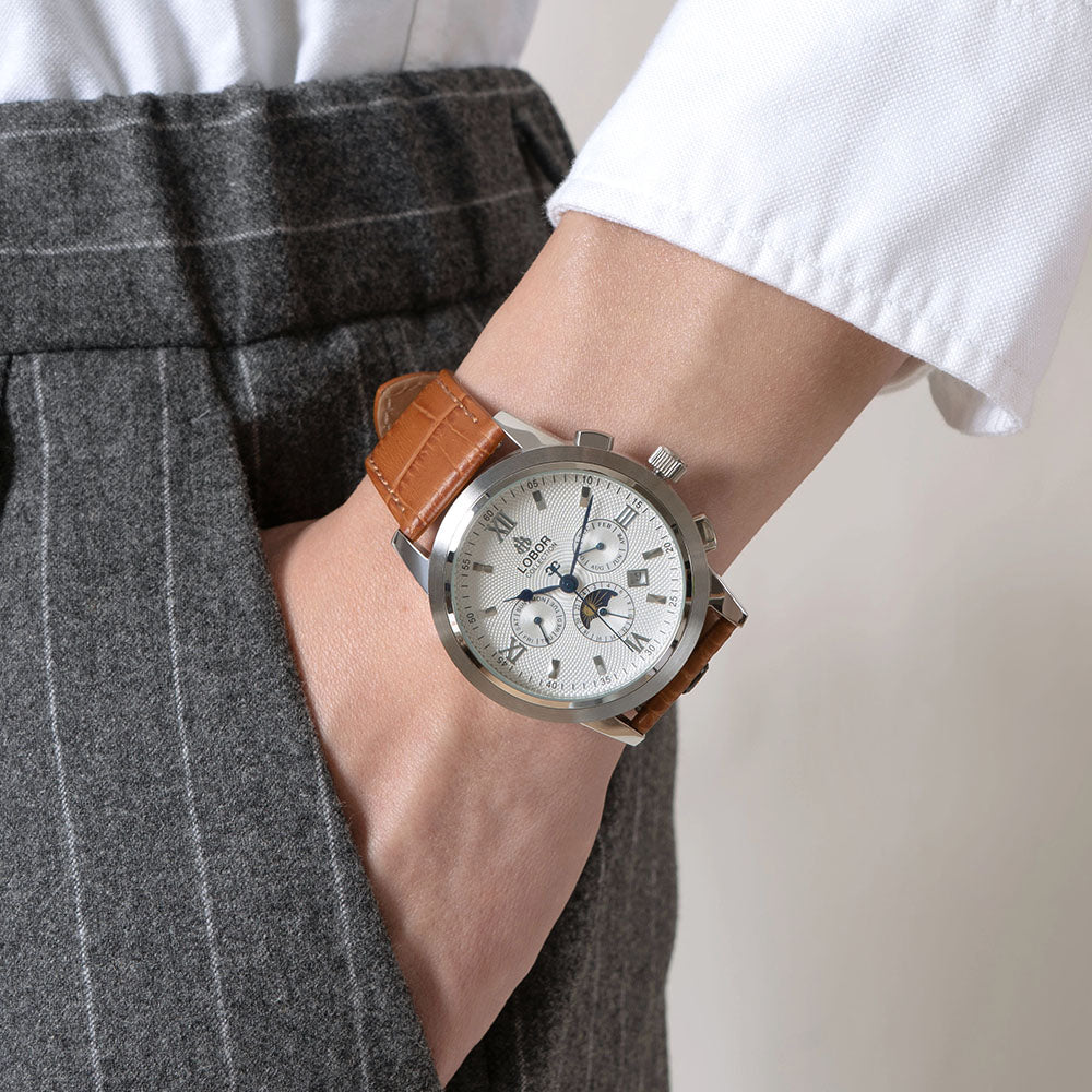 Brown moonphase automatic watches for men