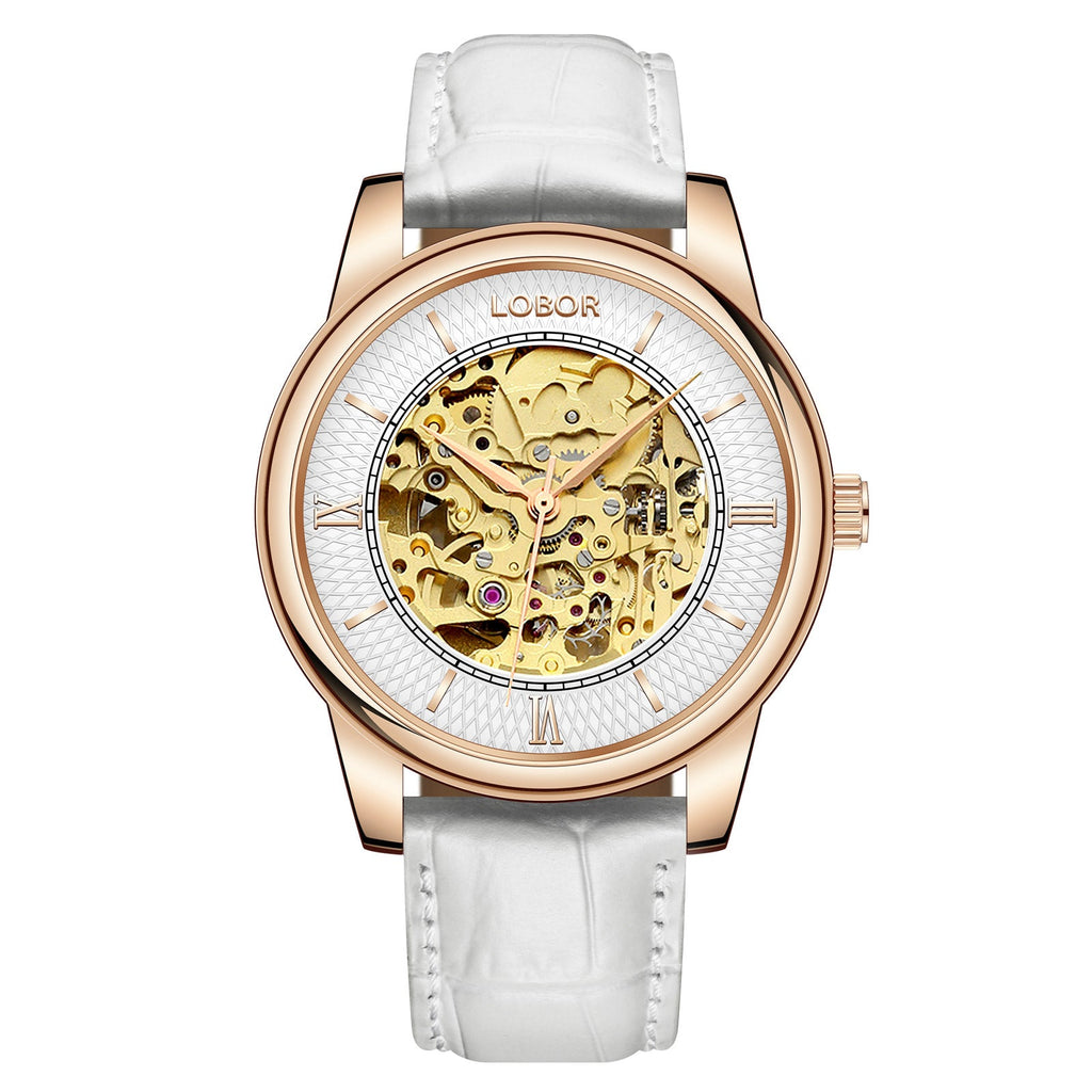 Dynasty Charlemagne White 40mm | Skeleton Automatic Watches For 