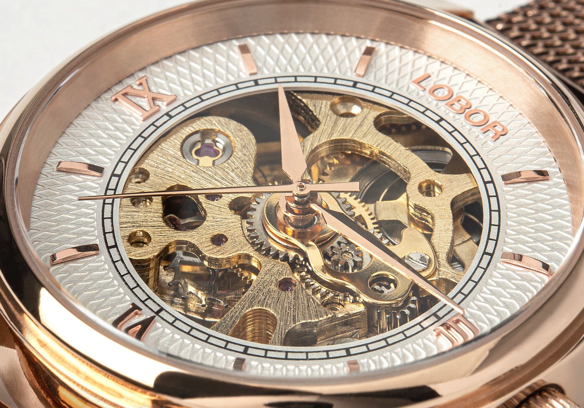 新品未使用LOBOR DYNASTY CONSTANTINE WHITE 40 Dynasty Constantine White 40mm | Skeleton Automatic Watches For