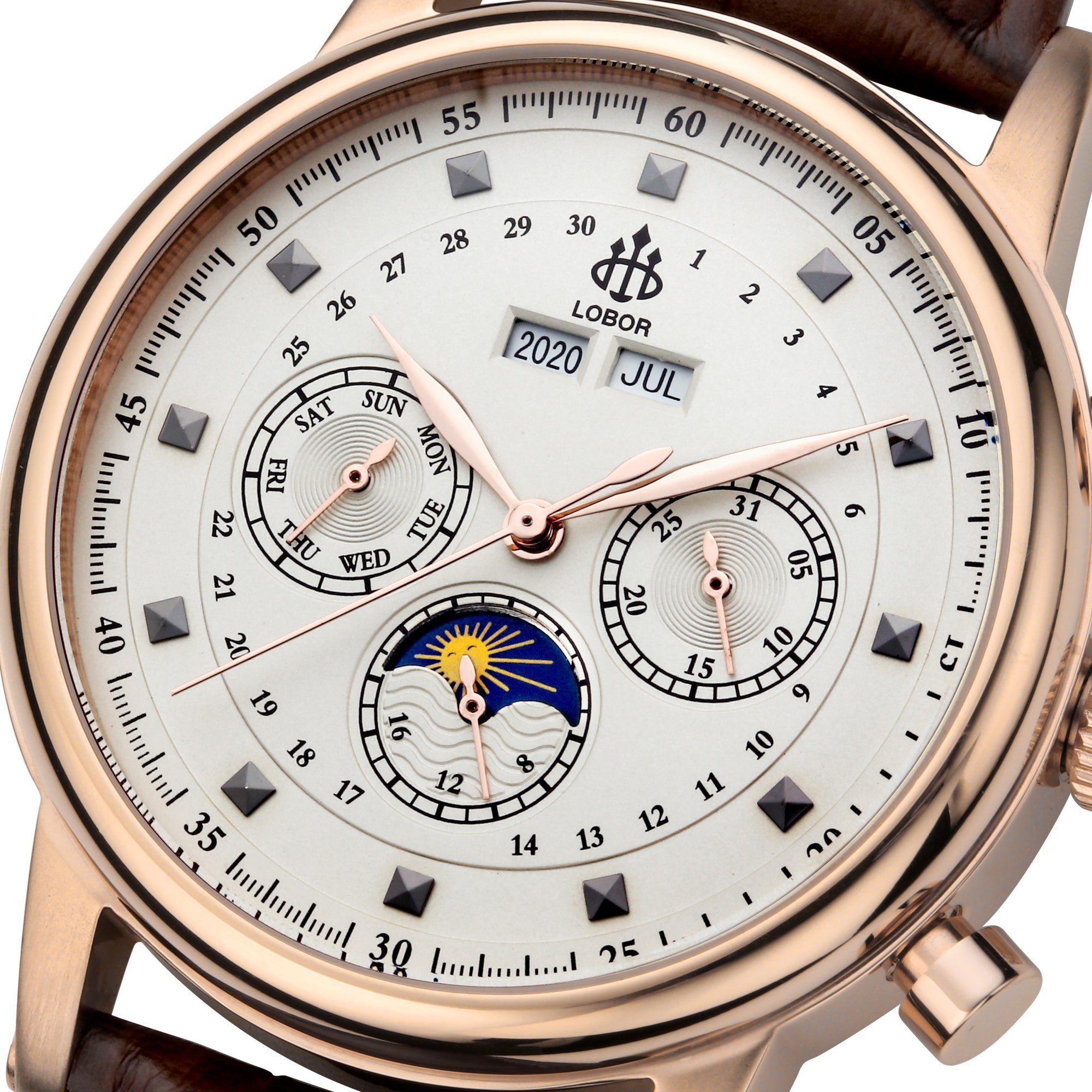 Brown moonphase watch for men