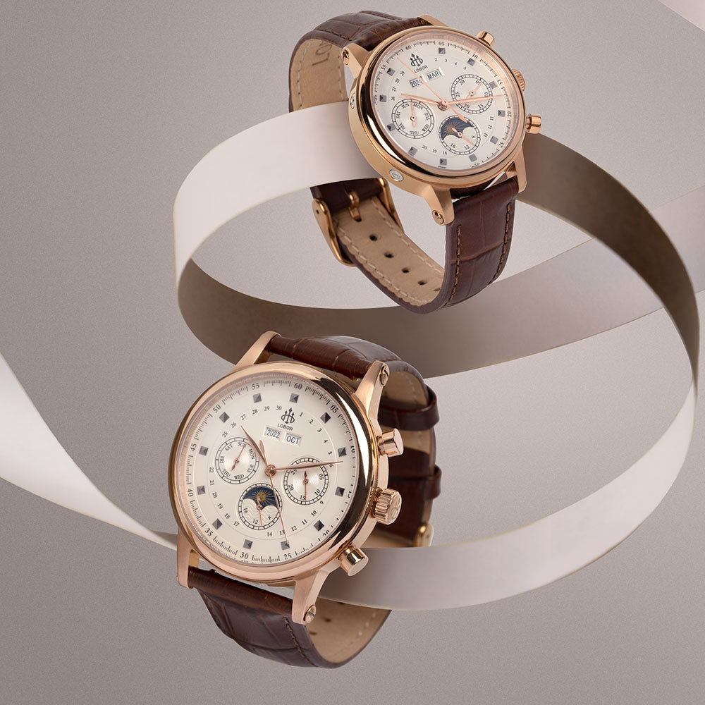 Brown moonphase watch for men