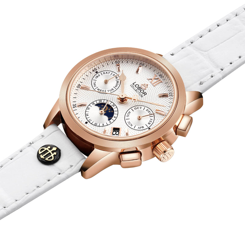 White moonphase automatic watches  for women