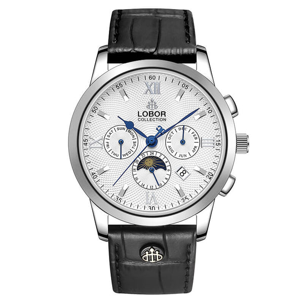 Black moonphase automatic watches  for men