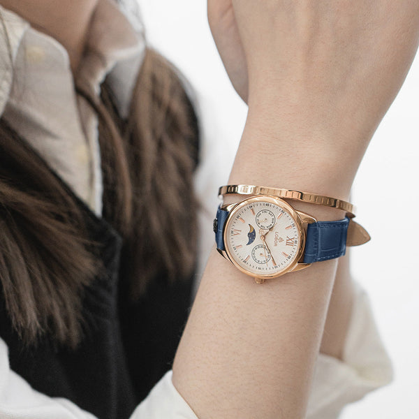 Blue moonphase watch for women
