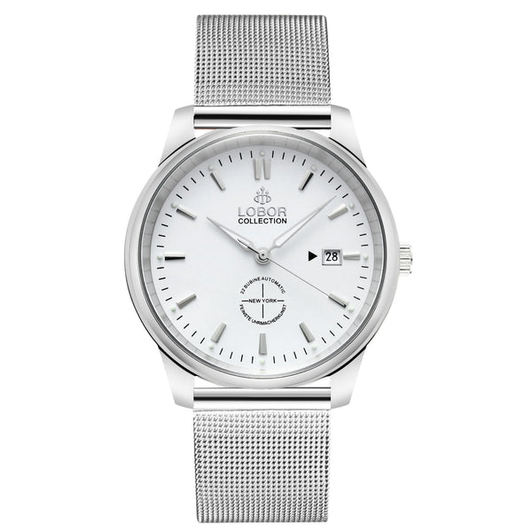Silver automatic watches for men