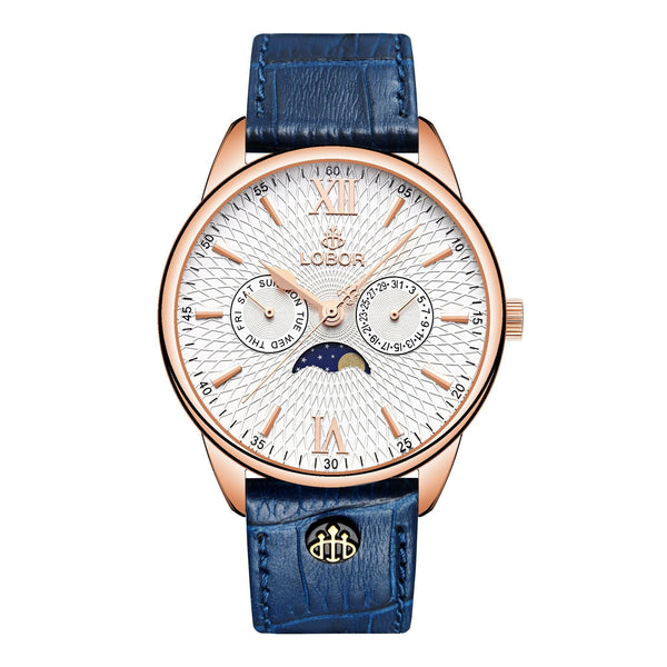 Blue moonphase watch for men